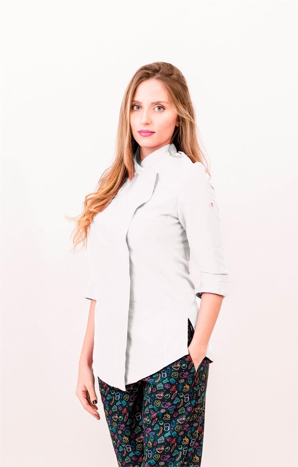 Chaqueta de cocina de señora de microfibra