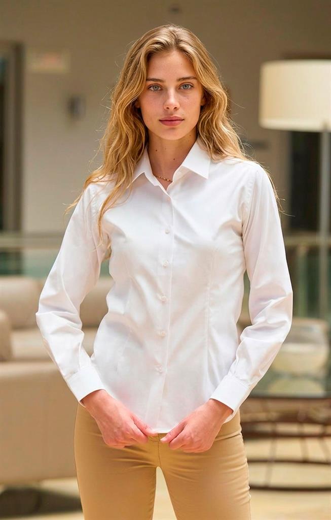 Blusa popelín m/l económica